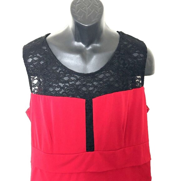 ENFOCUS Women Black & Red Bodycon Dress Size 20W - Picture 4 of 12